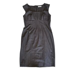 Womens Dress Size 10 Black Denim Tank Professional Office Attire Minimalist